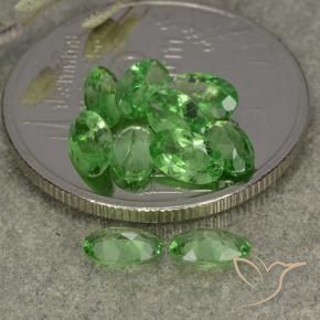 Pedras preciosas de Granada Tsavorita Verde natural de 2.16 ct, oval, VS