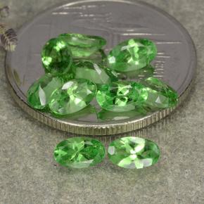 Pedras preciosas de granada tsavorita verde natural de 2,98 ct, corte oval, VS