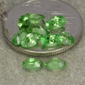 Pedras preciosas de granada tsavorita verde natural de 2,98 ct, corte oval, VS