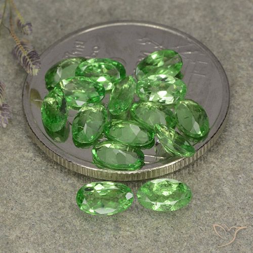 3.01ctw Natural verde vivo Granada Tsavorita, oval, VS