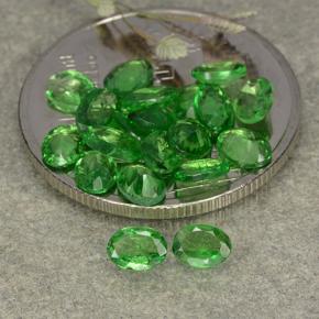 Pedras preciosas de granada tsavorita verde natural de 3,03 ct, corte oval, VS