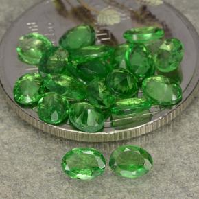 Pedras preciosas de granada tsavorita verde natural de 3,03 ct, corte oval, VS