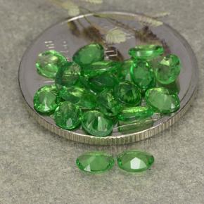 Pedras preciosas de granada tsavorita verde natural de 3,03 ct, corte oval, VS