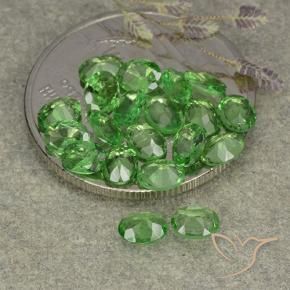Pedras preciosas de Granada Tsavorita Verde médio natural de 3.04 ct, oval, VS