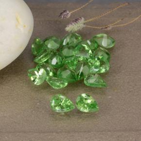 Pedras preciosas de granada tsavorita verde natural de 3,14 ct, formato de pêra, VS