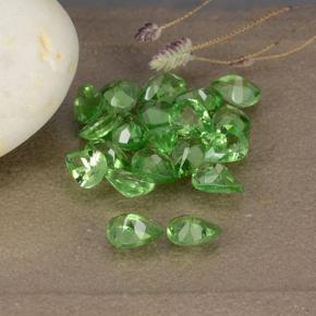 Pedras preciosas de granada tsavorita verde natural de 3,14 ct, formato de pêra, VS
