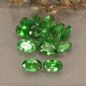 Pedras preciosas de granada tsavorita verde natural de 3,21 ct, corte oval, VS
