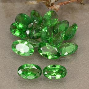 Pedras preciosas de granada tsavorita verde natural de 3,21 ct, corte oval, VS
