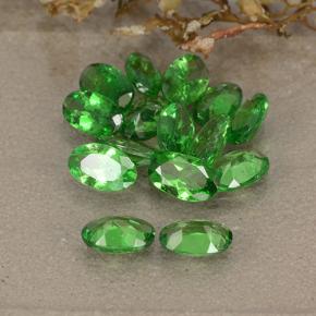 Pedras preciosas de granada tsavorita verde natural de 3,21 ct, corte oval, VS