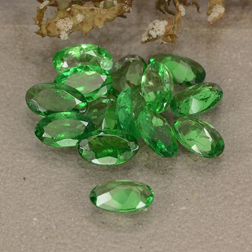Pedras preciosas de granada tsavorita verde natural de 2,96 ct, corte oval, VS