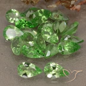 Pedras preciosas de granada tsavorita verde natural de 4,77 ct, formato de pêra, VS
