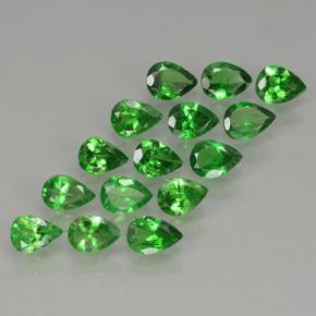 Pedras preciosas de Granada Tsavorita Verde médio natural de 2.29 ct, Formato de pêra, VS