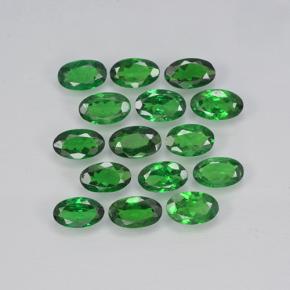 Pedras preciosas de granada tsavorita verde natural de 3,24 ct, corte oval, VS