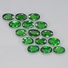 Pedras preciosas de granada tsavorita verde natural de 3,24 ct, corte oval, VS