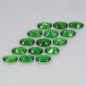 Pedras preciosas de granada tsavorita verde natural de 3,24 ct, corte oval, VS