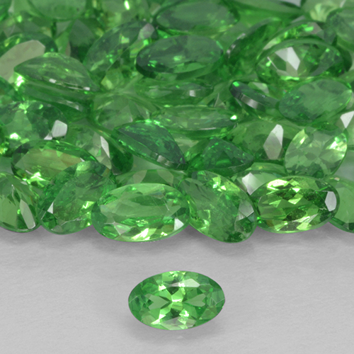 Granada Tsavorita verde elétrico Natural 0.23ct, oval, VS