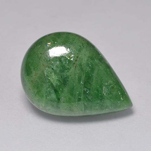 Granada tsavorita verde natural 12,26ct, formato de pêra, translúcido
