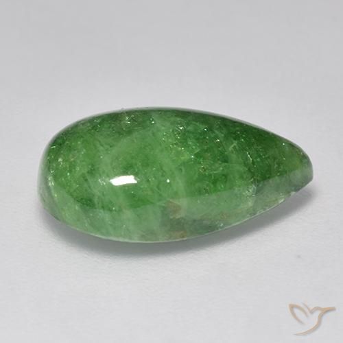 Granada Tsavorita Verde médio Natural 7.32ct, Formato de pêra, Translúcido