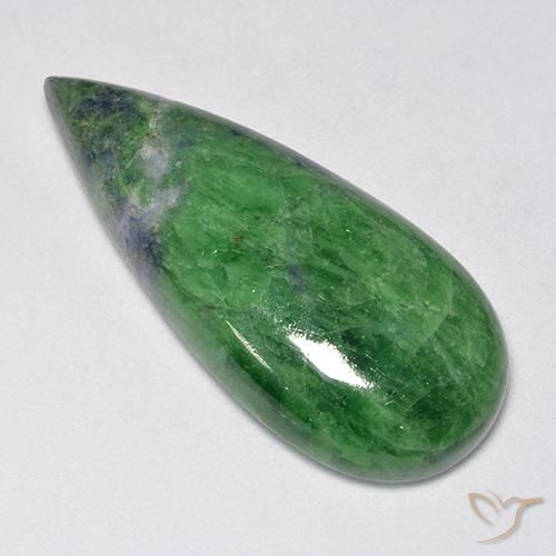Granada Tsavorita Verde escuro Natural 29.23ct, Formato de pêra, Opaco