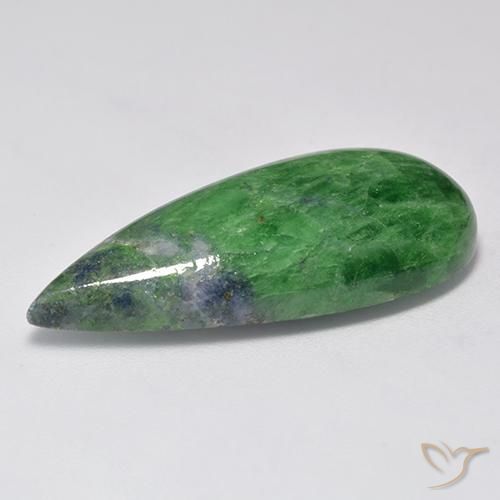 Granada Tsavorita Verde escuro Natural 29.23ct, Formato de pêra, Opaco