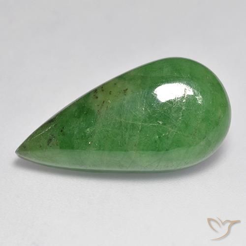 Granada Tsavorita Verde médio Natural 12.84ct, Formato de pêra, Translúcido