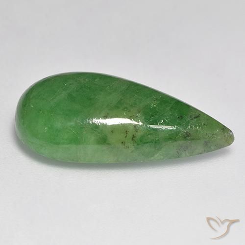Granada Tsavorita Verde médio Natural 12.84ct, Formato de pêra, Translúcido