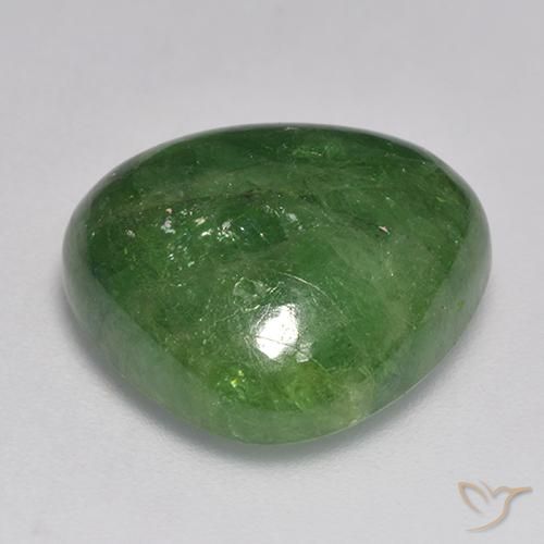 Granada Tsavorita Verde médio-escuro Natural 15.24ct, Trilhão, Translúcido