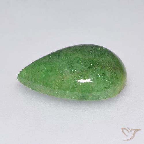 Granada Tsavorita Verde limão Natural 10.24ct, Formato de pêra, Translúcido