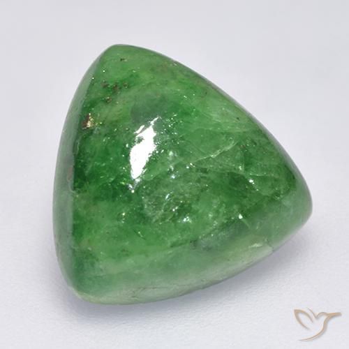 Granada Tsavorita Verde Natural 8.51ct, Trilhão, Translúcido