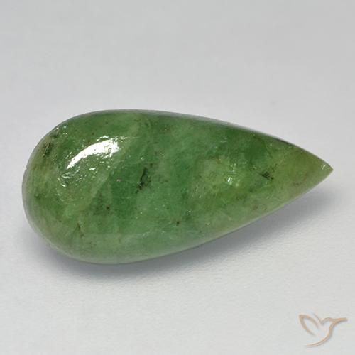 Granada Tsavorita Verde médio Natural 6.64ct, Formato de pêra, Translúcido