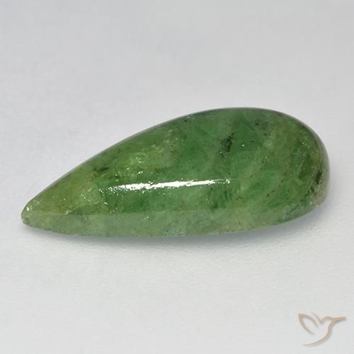 Granada Tsavorita Verde médio Natural 6.64ct, Formato de pêra, Translúcido