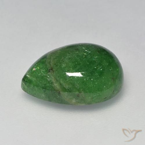 Granada Tsavorita Verde floresta Natural 6.73ct, Formato de pêra, Translúcido