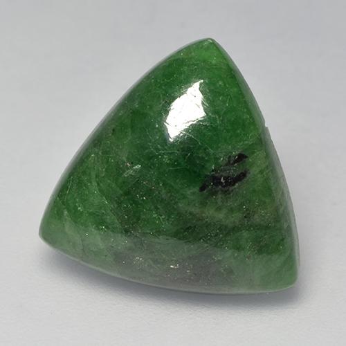 Granada tsavorita verde natural 8,64ct, trillion, translúcido