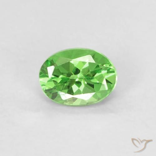 0.22ct Natural verde vivo Granada Tsavorita, oval, VVS