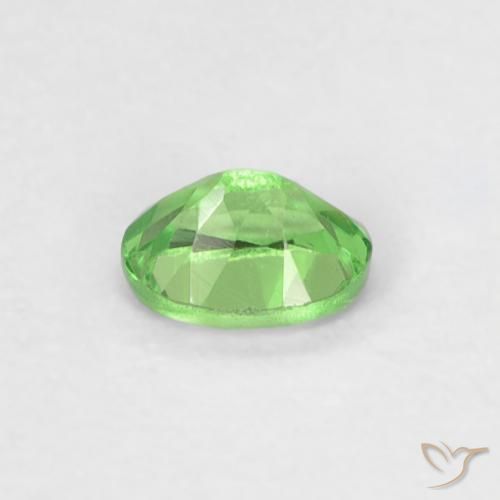 Granada Tsavorita verde vivo Natural 0.22ct, oval, VVS
