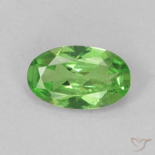 0.24ct Natural verde vivo Granada Tsavorita, oval, VS
