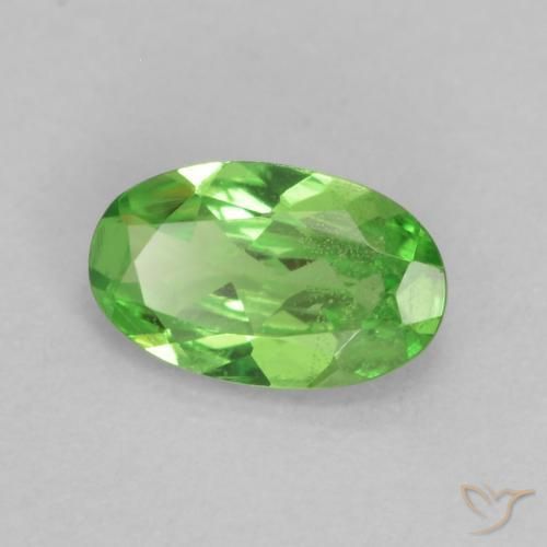 Granada Tsavorita verde vivo Natural 0.24ct, oval, VS