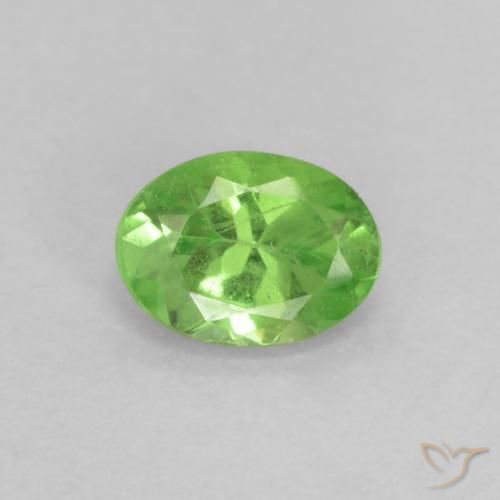 Granada tsavorita verde natural 0,20ct, corte oval, VS