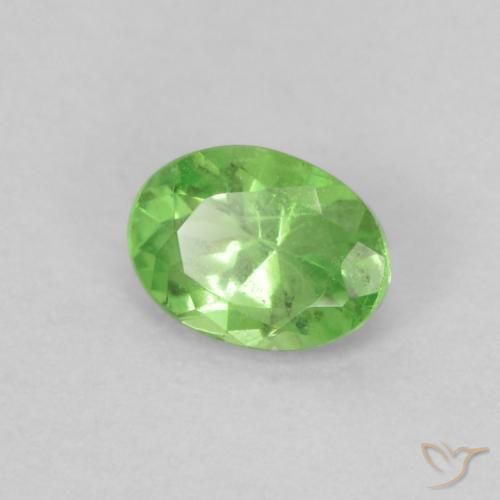Granada tsavorita verde natural 0,20ct, corte oval, VS
