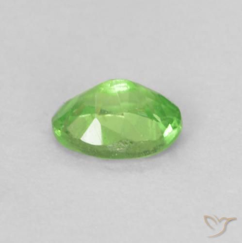 Granada tsavorita verde natural 0,20ct, corte oval, VS