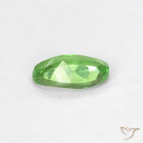 Granada Tsavorita verde vivo Natural 0.25ct, oval, VVS-VS