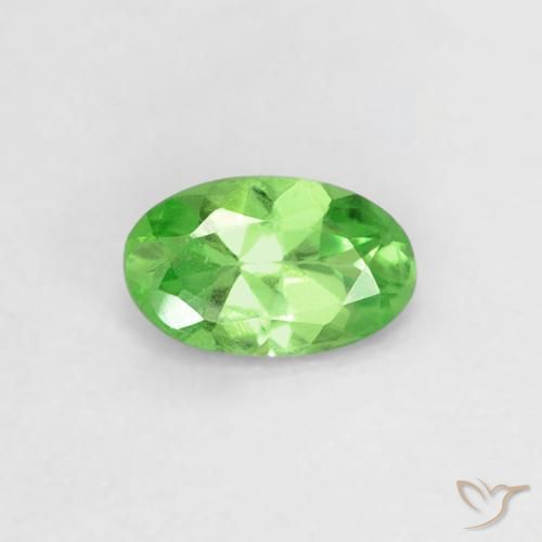 0.23ct Natural verde vivo Granada Tsavorita, oval, VVS-VS