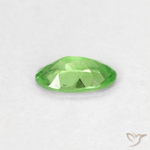 Granada Tsavorita verde vivo Natural 0.23ct, oval, VVS-VS