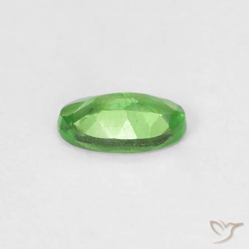 Granada Tsavorita verde vivo Natural 0.26ct, oval, VVS-VS