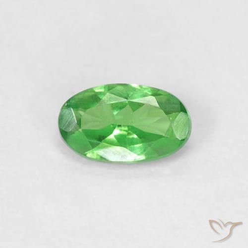 0.26ct Natural verde vivo Granada Tsavorita, oval, VVS-VS