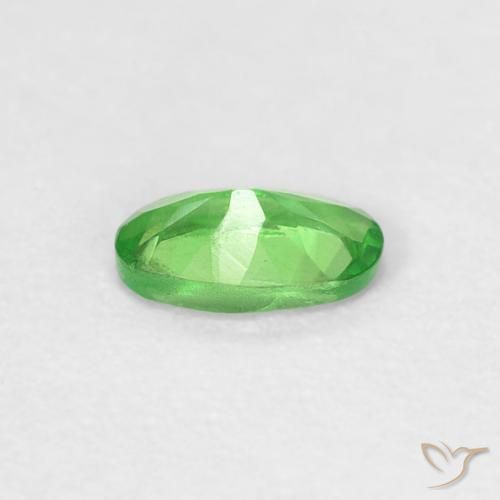 Granada Tsavorita verde vivo Natural 0.26ct, oval, VVS-VS