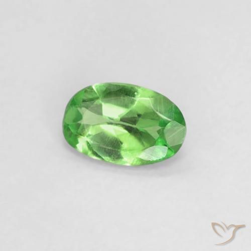 Granada Tsavorita Verde claro Natural 0.21ct, oval, VVS
