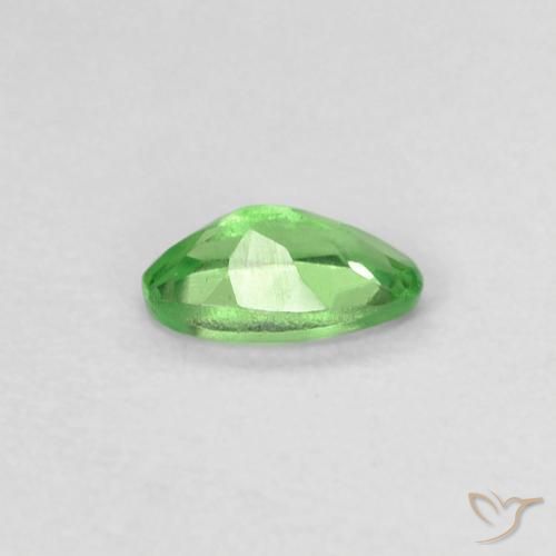 Granada Tsavorita verde vivo Natural 0.22ct, oval, VVS