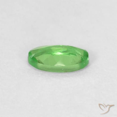 Granada Tsavorita verde vivo Natural 0.27ct, oval, VVS