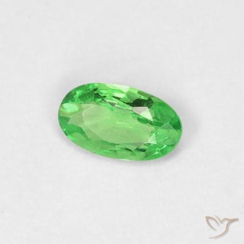 Granada tsavorita verde natural 0,20ct, corte oval, VVS